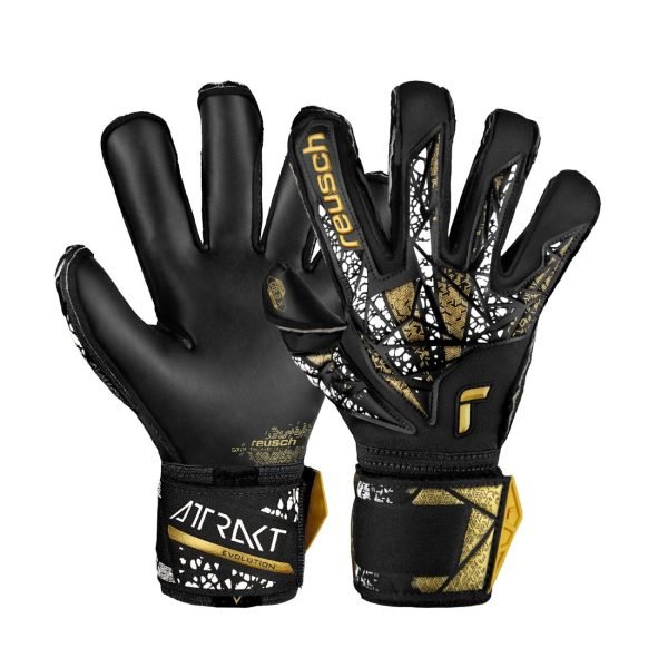 Reusch Attrakt Gold X Evolution Cut Finger Support - Black